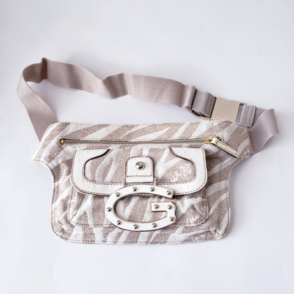 Vintage Guess Tan Animal Print Waist Bag